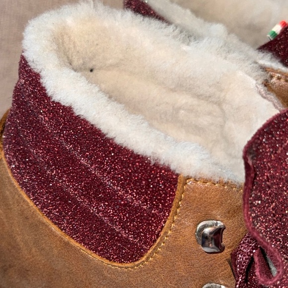 Women's Ankle Boots in Burgundy and Brown - Picture 12 of 14